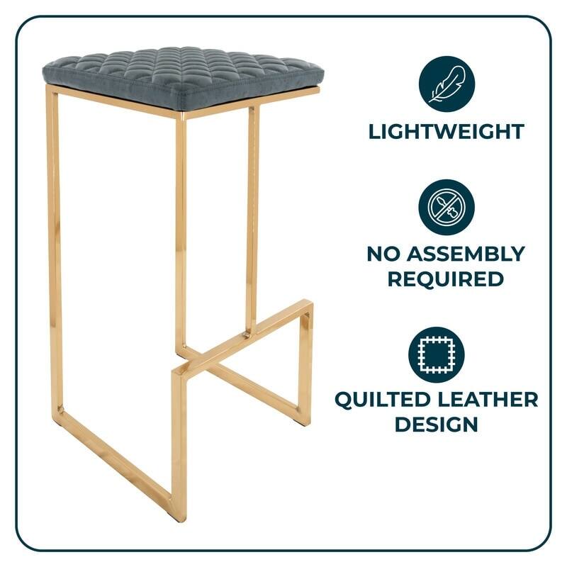 LIGHTWEIGHT  
NO ASSEMBLY REQUIRED  
QUILTED LEATHER DESIGN