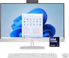 HP - 27" Full HD Touch-Screen All-in-One with Adjustable Height - Intel Core Ultra 7 - 16GB DDR5 Memory - 1TB SSD - Shell White