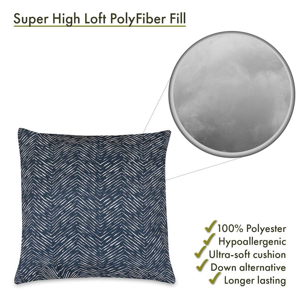 Super High Loft PolyFiber Fill

- 100% Polyester
- Hypoallergenic
- Ultra-soft cushion
- Down alternative
- Longer lasting