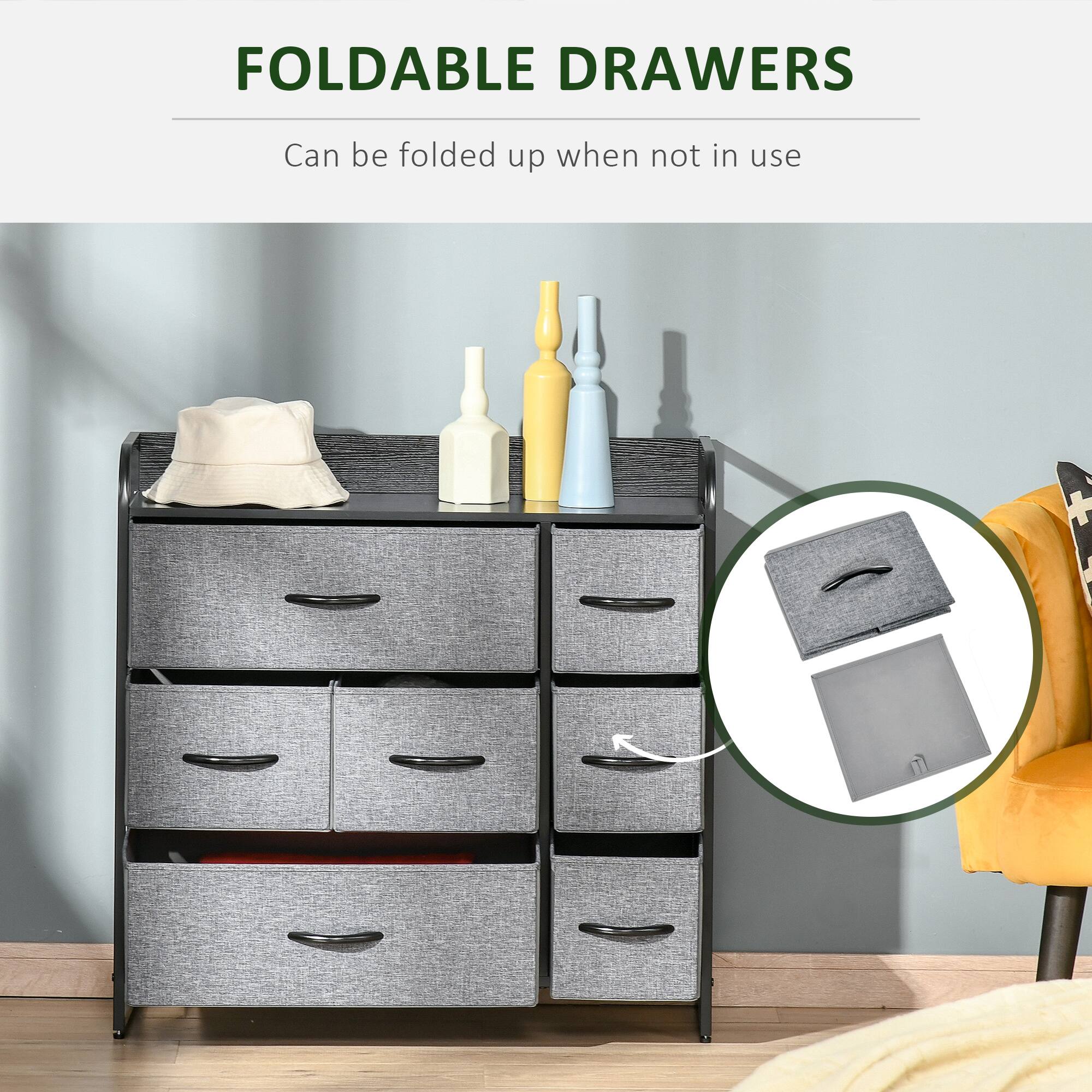 FOLDABLE DRAWERS  
Can be folded up when not in use