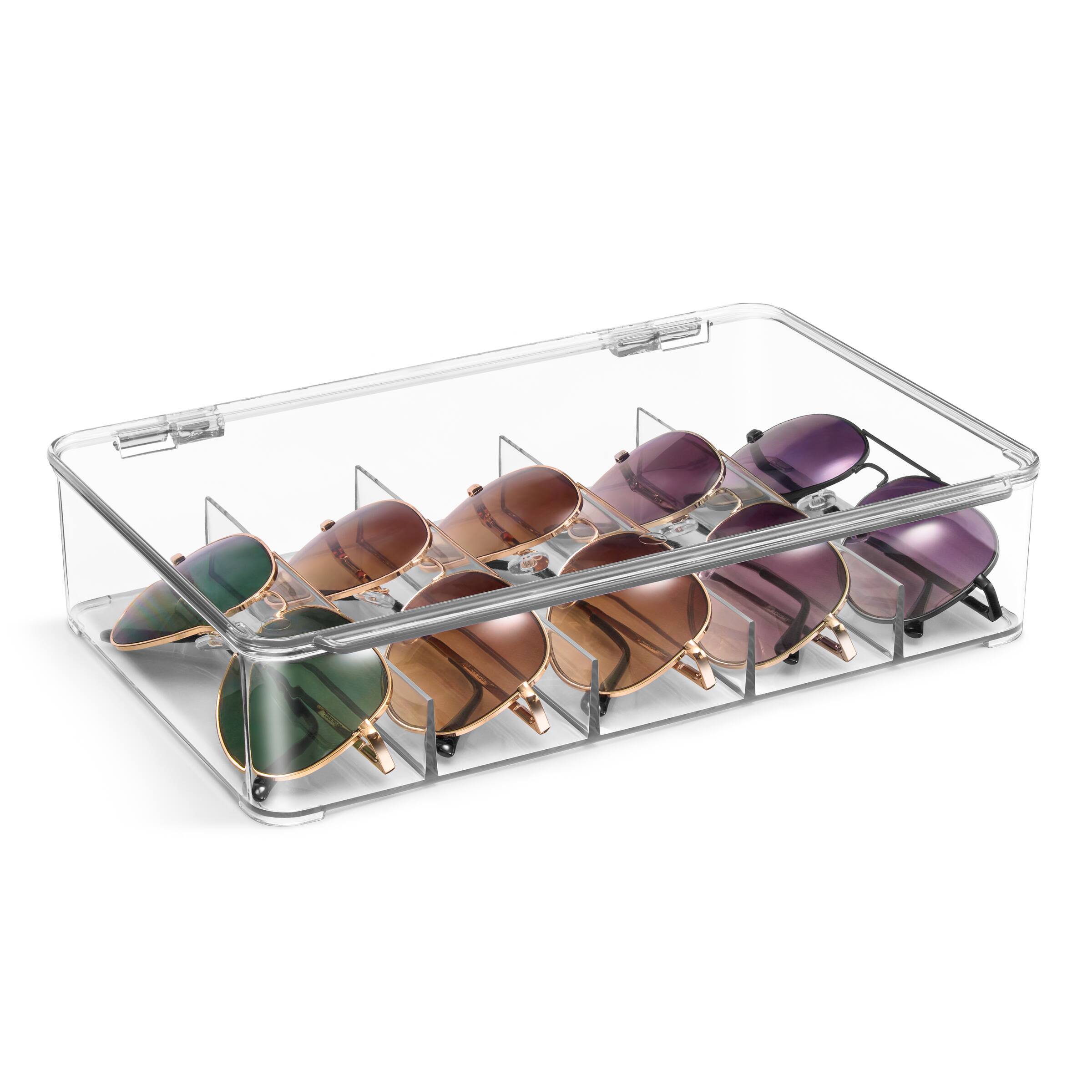 Front. Sorbus - Sorbus Sunglasses Organizer - Stackable Eyeglass Case Storage Organizer for Glasses - Reading Glasses (Single) - Clear.