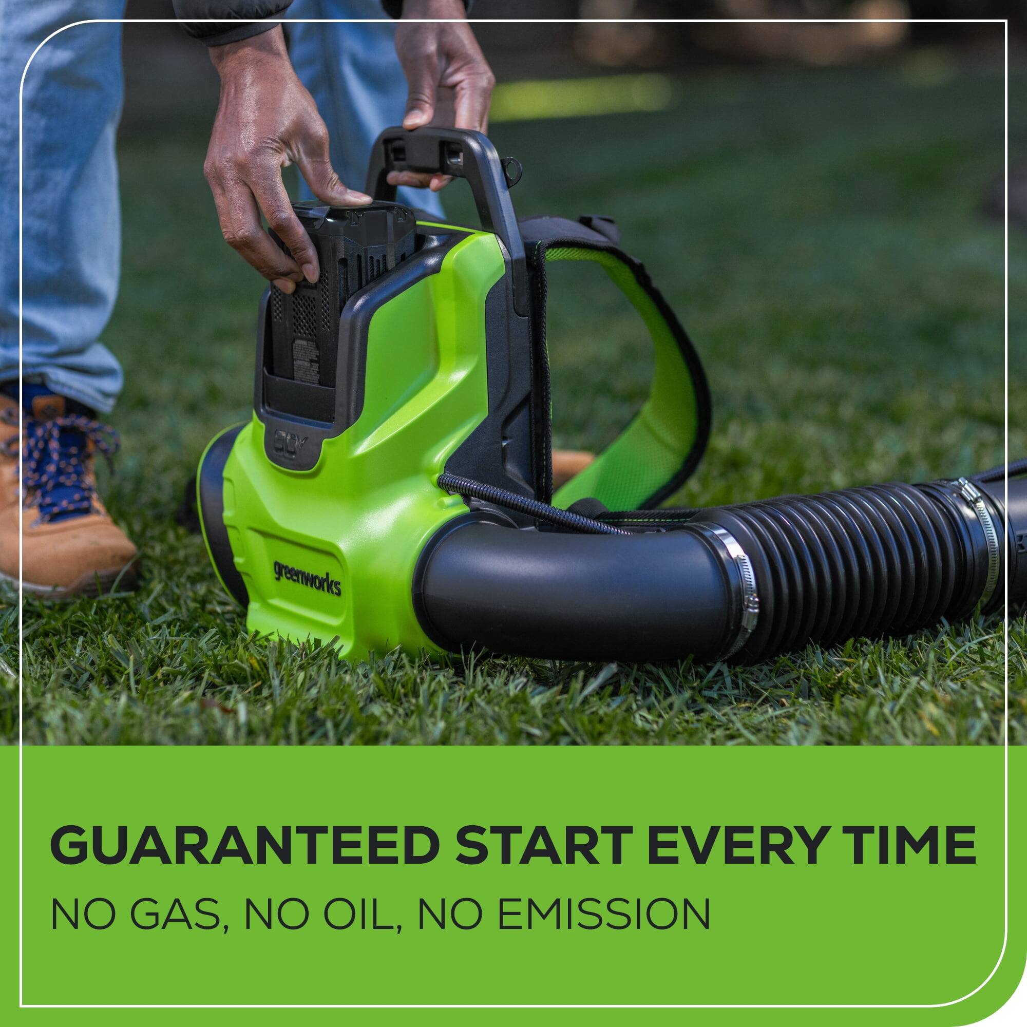 GUARANTEED START EVERY TIME  
NO GAS, NO OIL, NO EMISSION