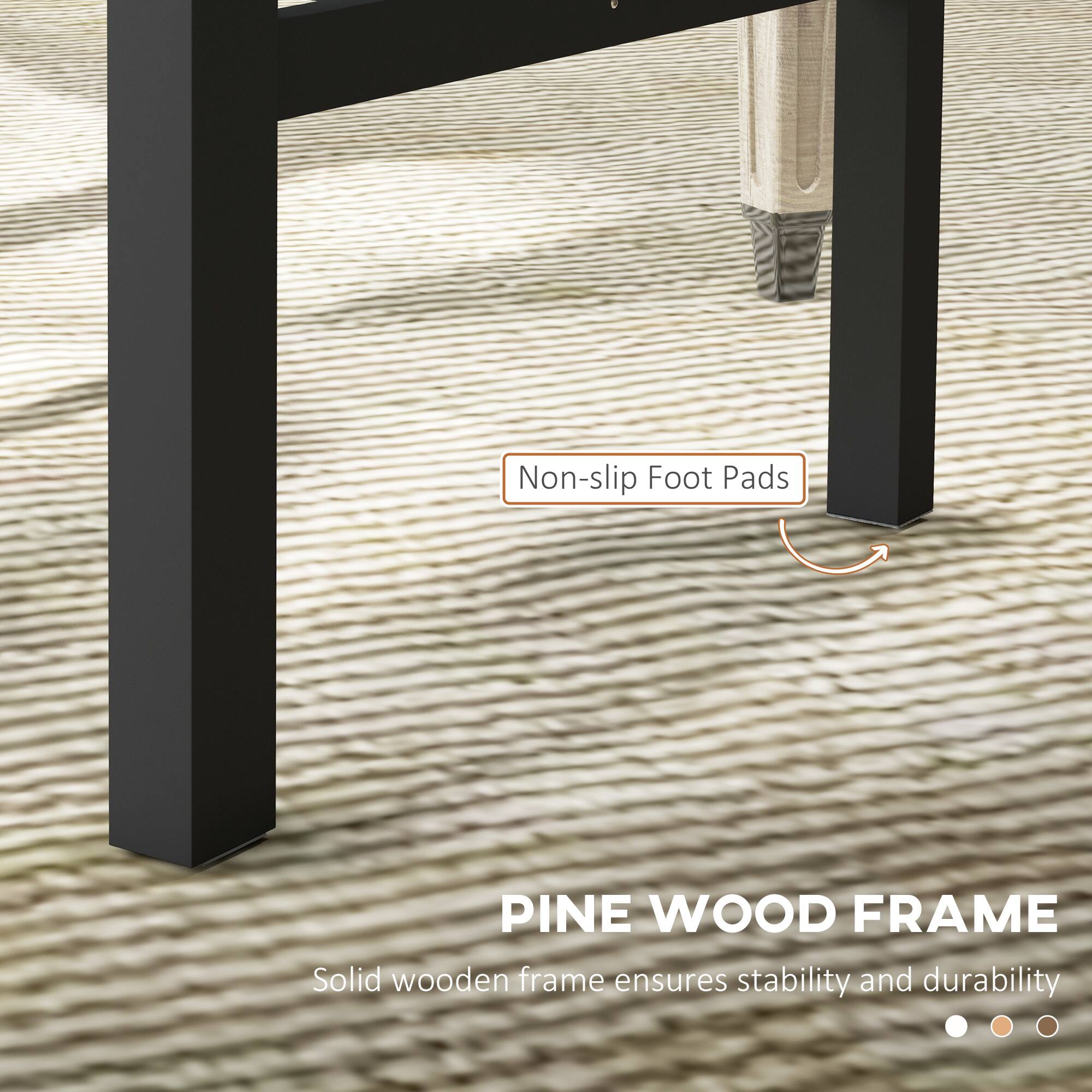 Non-slip Foot Pads

PINE WOOD FRAME

Solid wooden frame ensures stability and durability