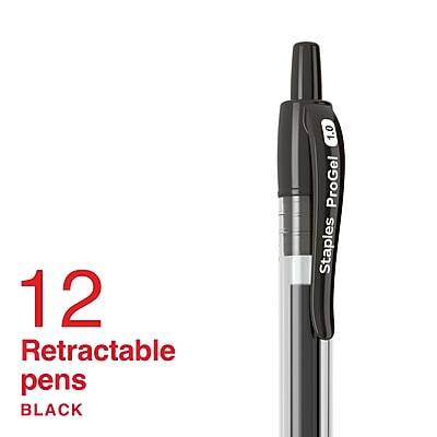 12 Retractable Pens  
BLACK  
Staples ProGel