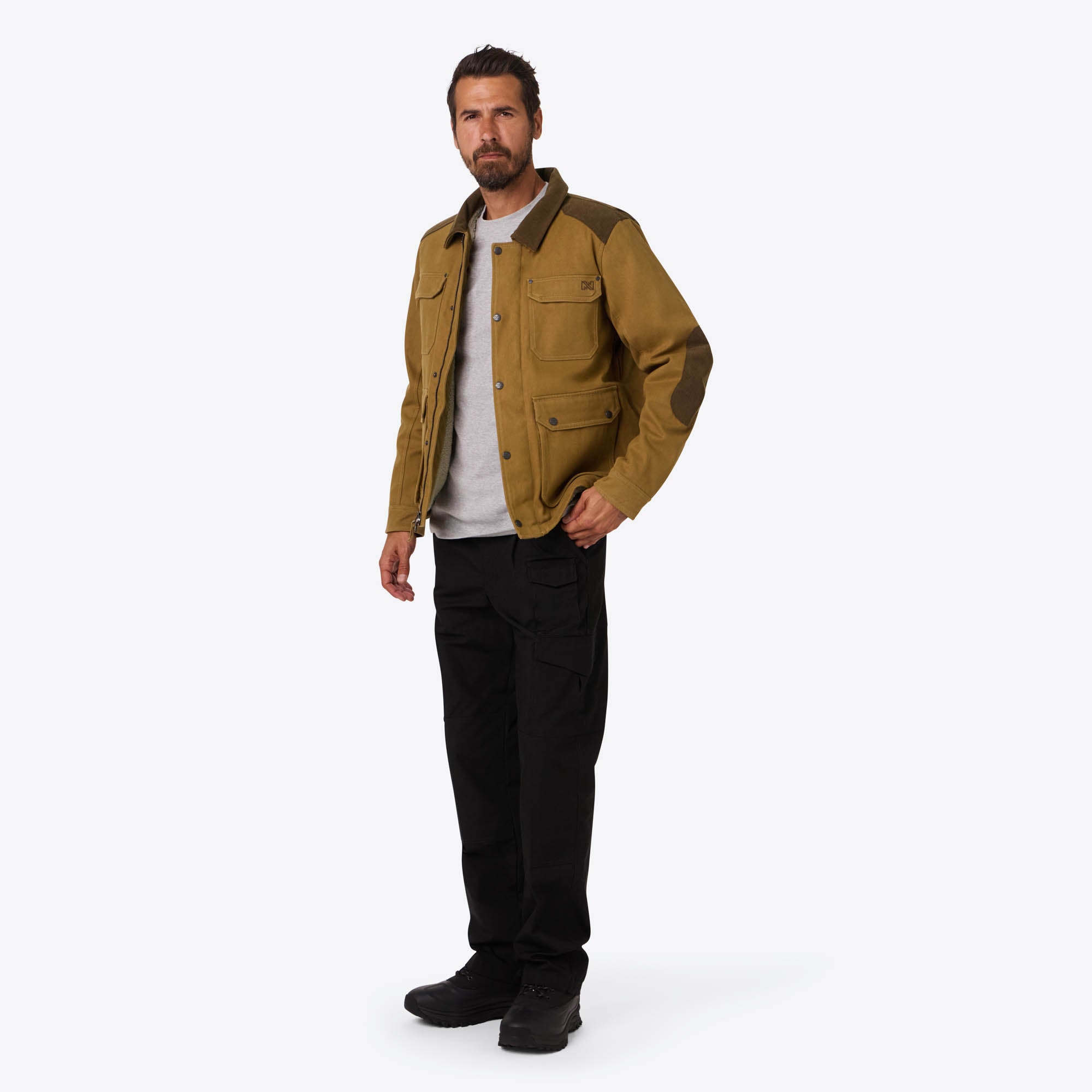 Alt View 2. Mobile Warming - Men's Ranch 3/4 Heated Jacket - Tan.