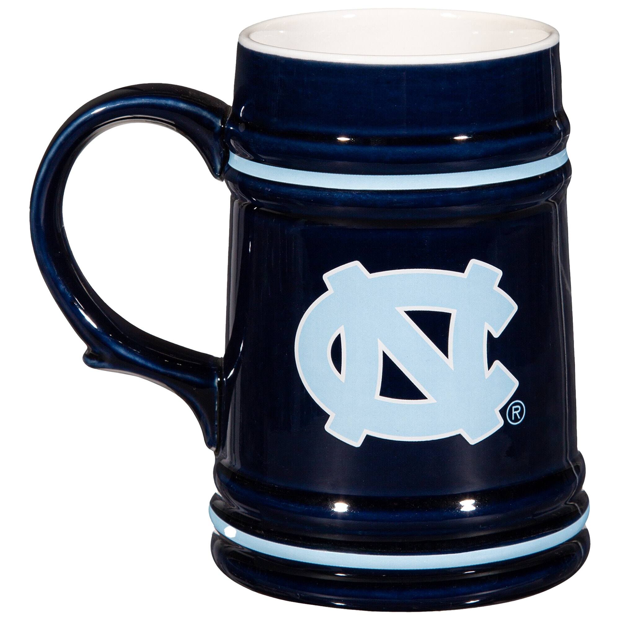 Alt View 1. Evergreen Enterprises - North Carolina Tar Heels 24oz. Ceramic Stein Cup with Gift Box - Multicolor.