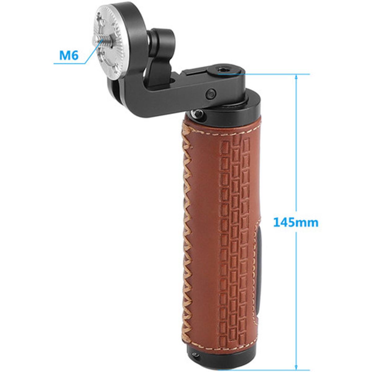 Alt View 7. CAMVATE - CAMVATE M6 Male Thread ARRI Rosette Leather Handgrip for DSLR Shoulder Rig, Pair.