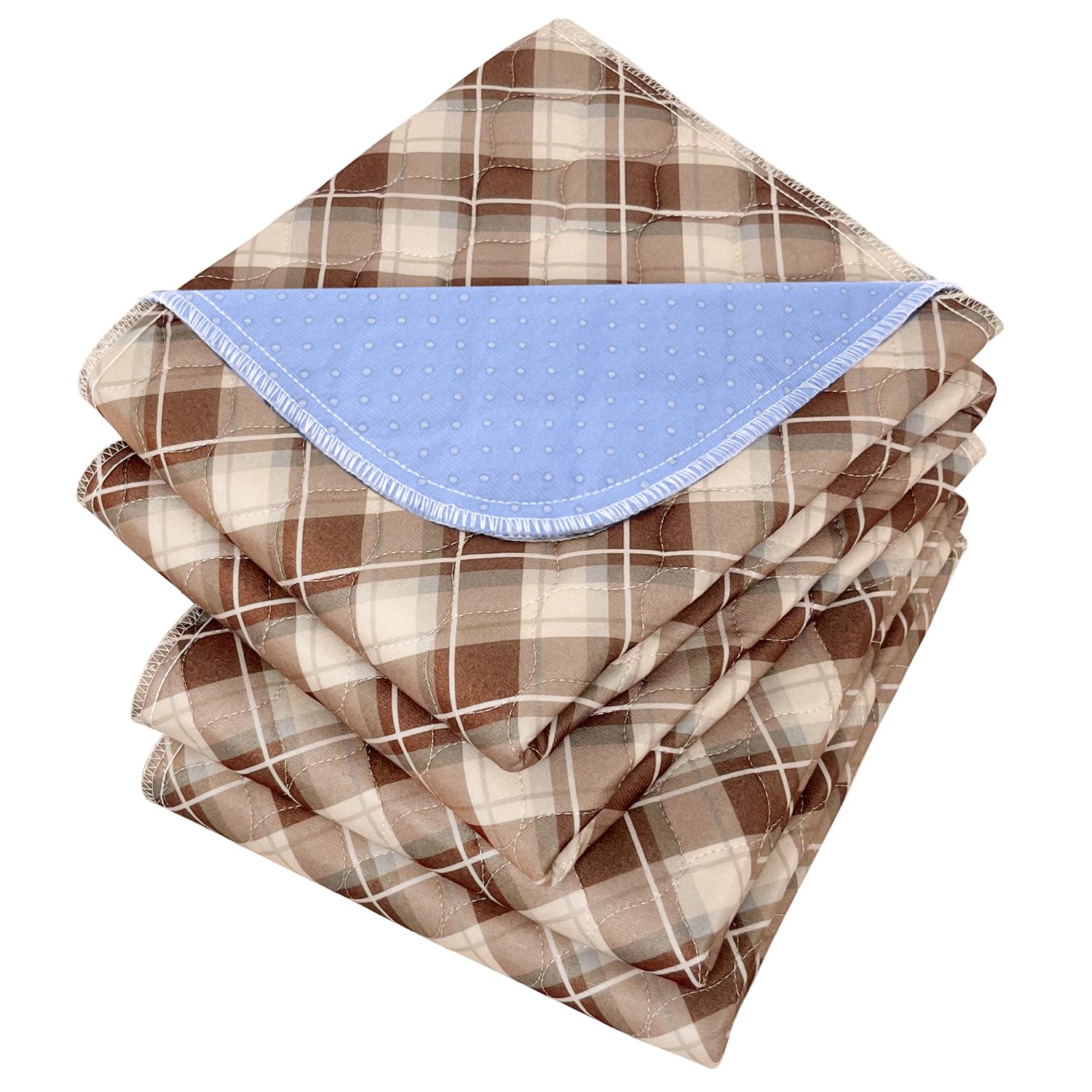 Front. TECH SAFARI - Non slip Bed Pads For Washable Waterproof Adult Adults Dog - gray Front Low Back.