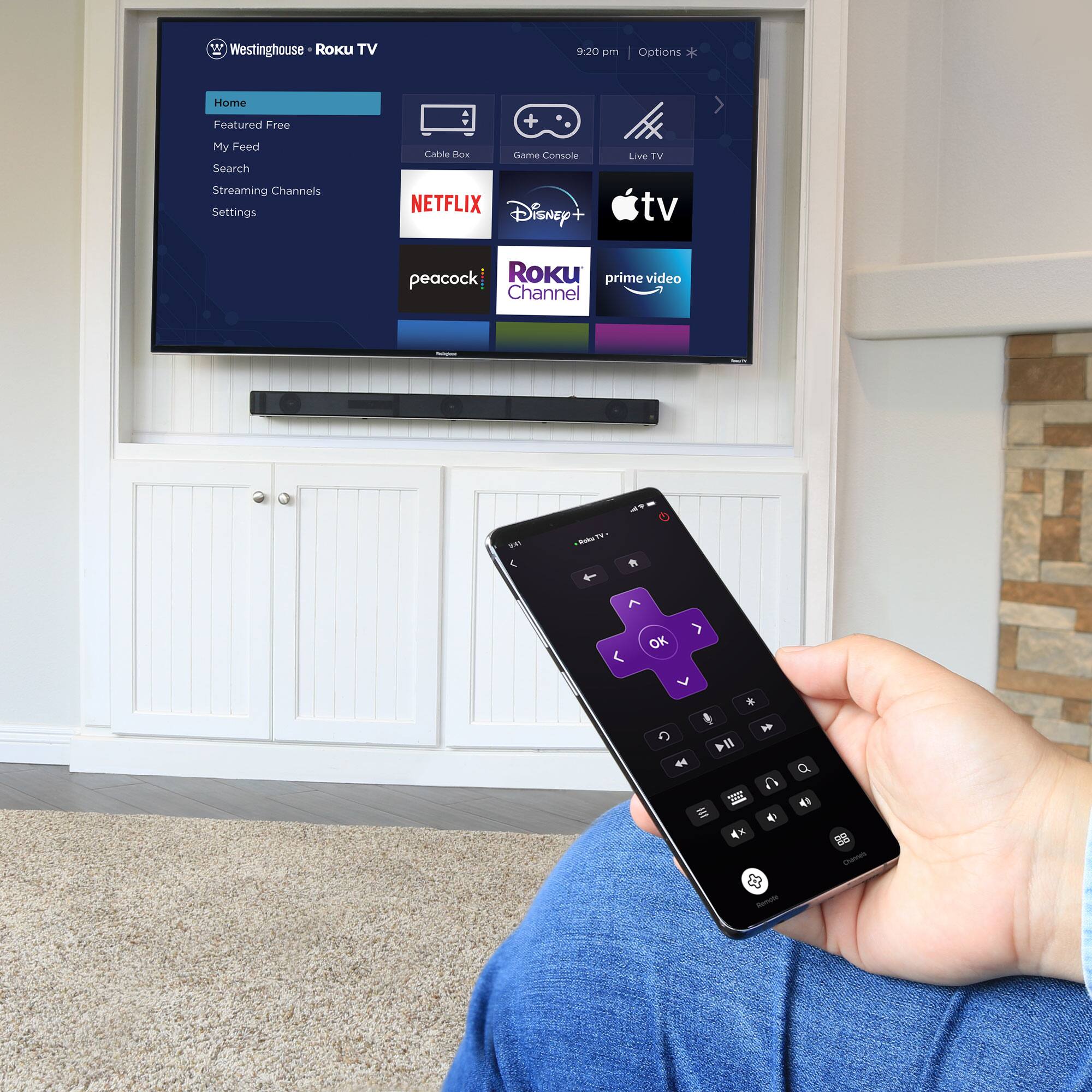 Alt View 15. Westinghouse - 43" 4K UHD Smart Roku TV with HDR - Black.