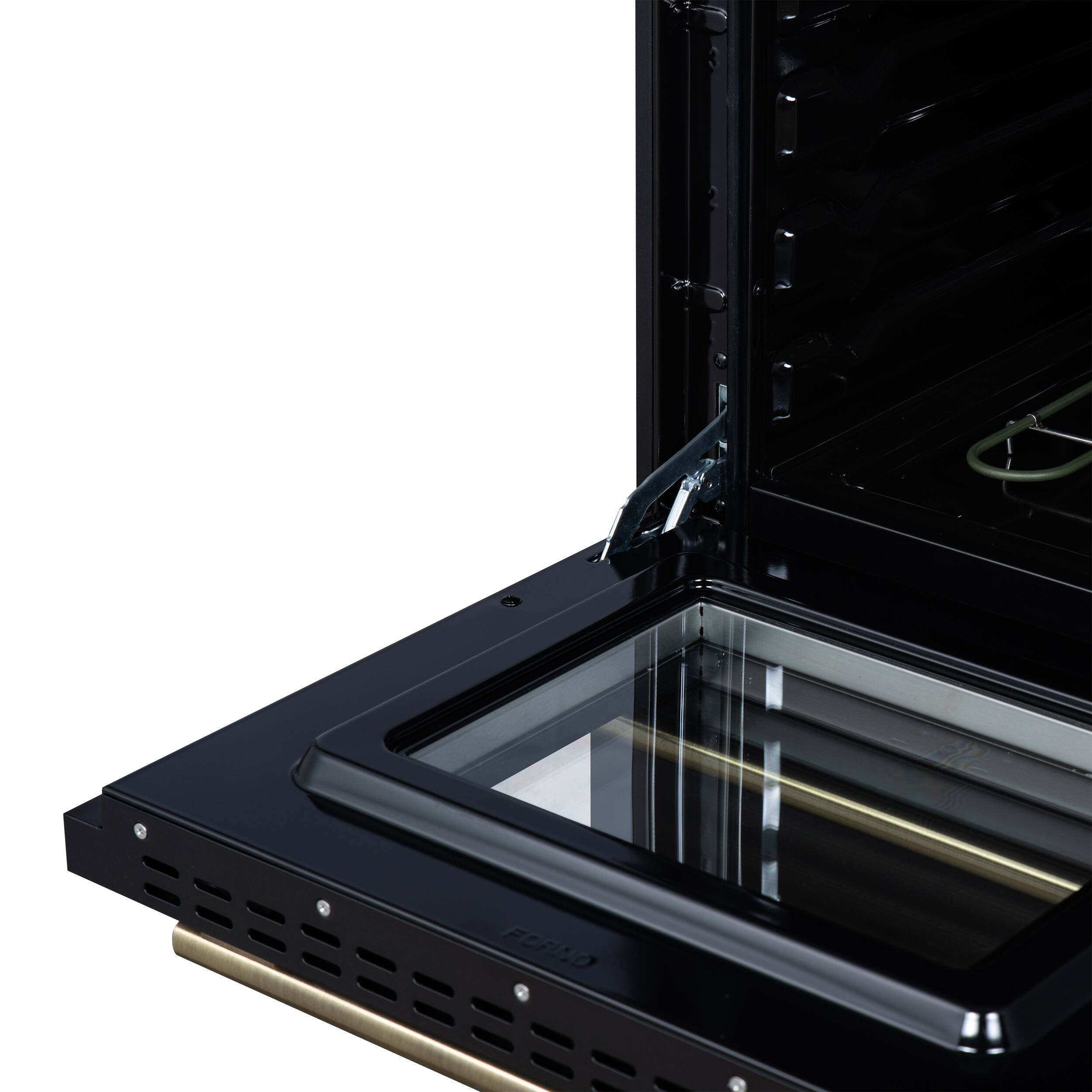 Alt View 9. Forno Appliances - Loiano 2.3 Cu. Ft. Freestanding Electric Range with Storage Drawer - Black.