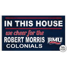 Jardine - Robert Morris Colonials 11'' x 20'' Indoor/Outdoor In This House Sign - Navy