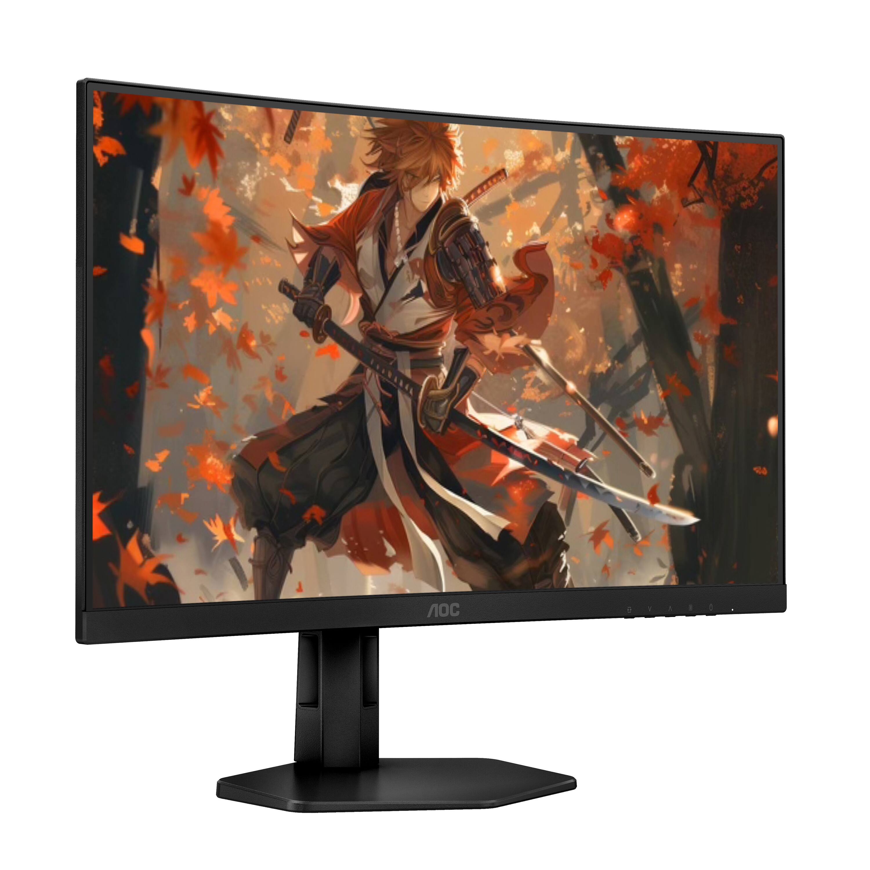 Angle. AOC - C27G4ZX 27" VA Curved FHD 240Hz Gaming Monitor - Black/Silver/Red.