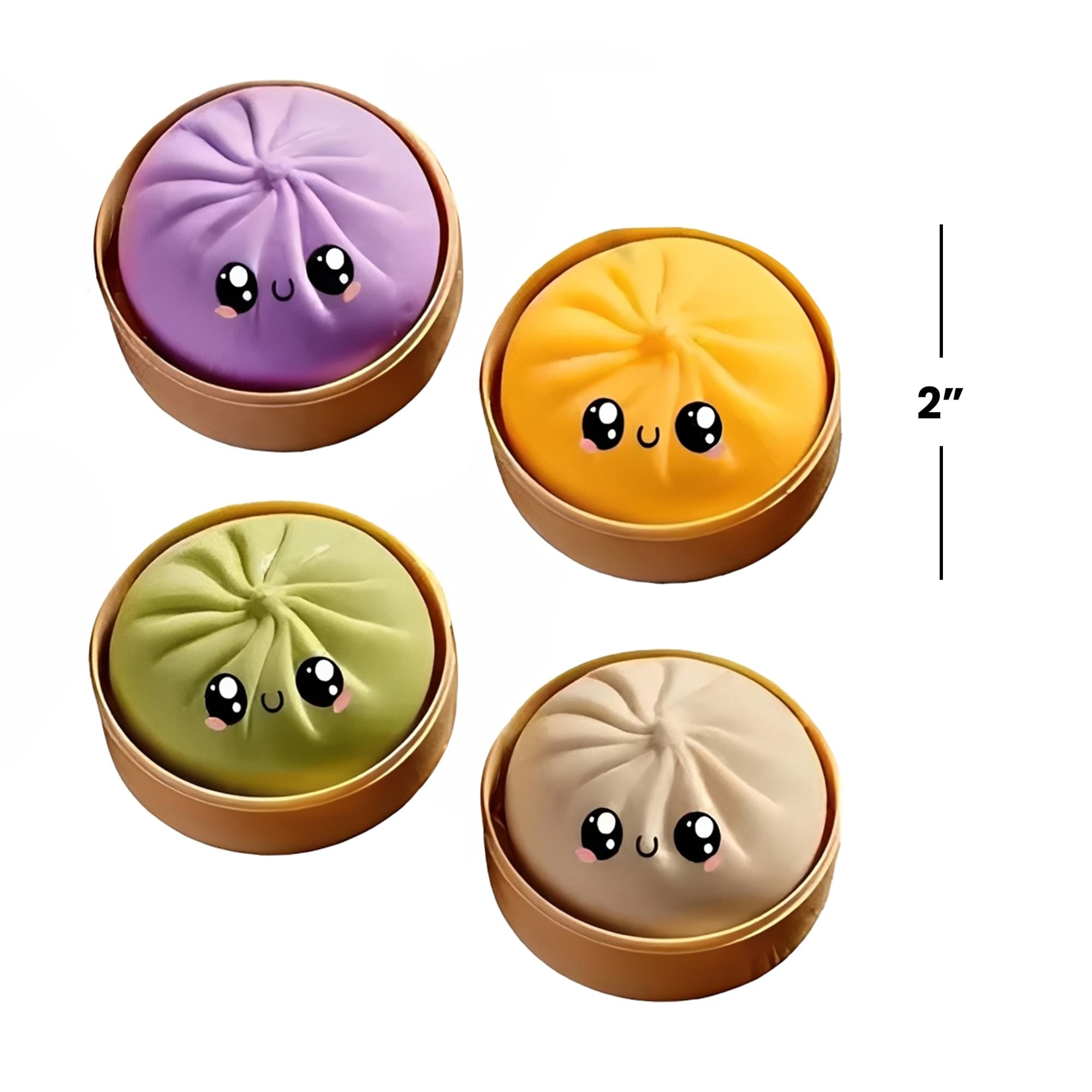 Alt View 1. Puka Creations - Rainbow Dumplings 2-Inch Mystery Pack Squishy | Random Set Of 4.