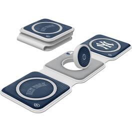 Keyscaper - New York Yankees 3-in-1 Foldable Charger - White