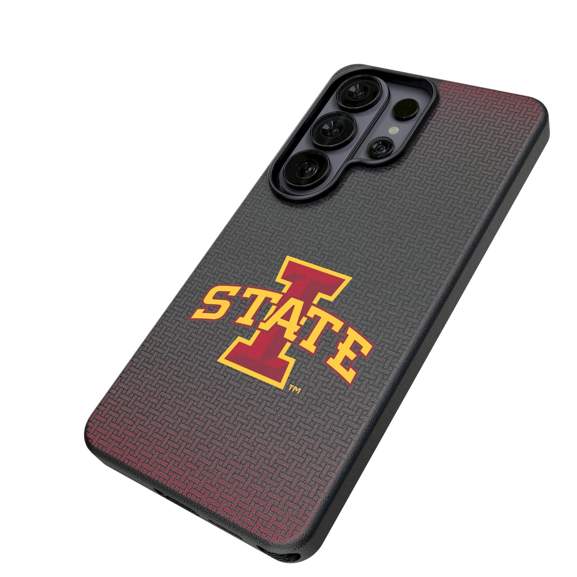 Alt View 1. Keyscaper - Iowa State Cyclones Linen Galaxy Magnetic Bump Case - S24 Ultra - Black.