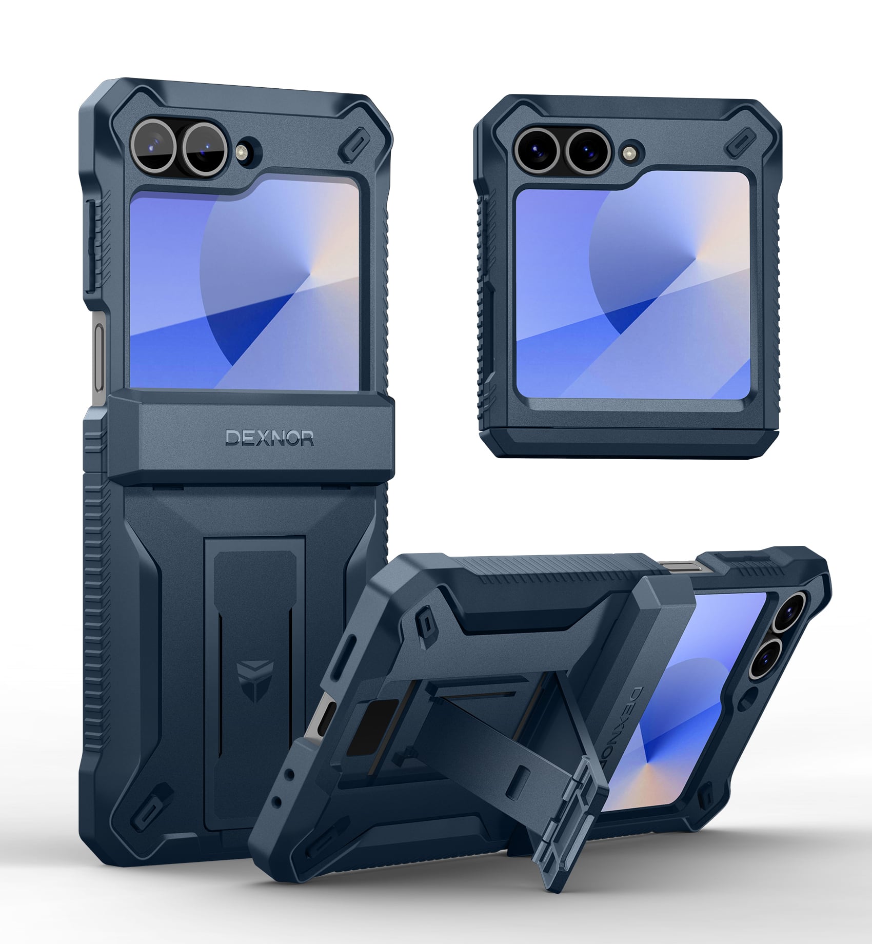 dexnor for Samsung Galaxy Z Flip 6 Full Body Case with Stand