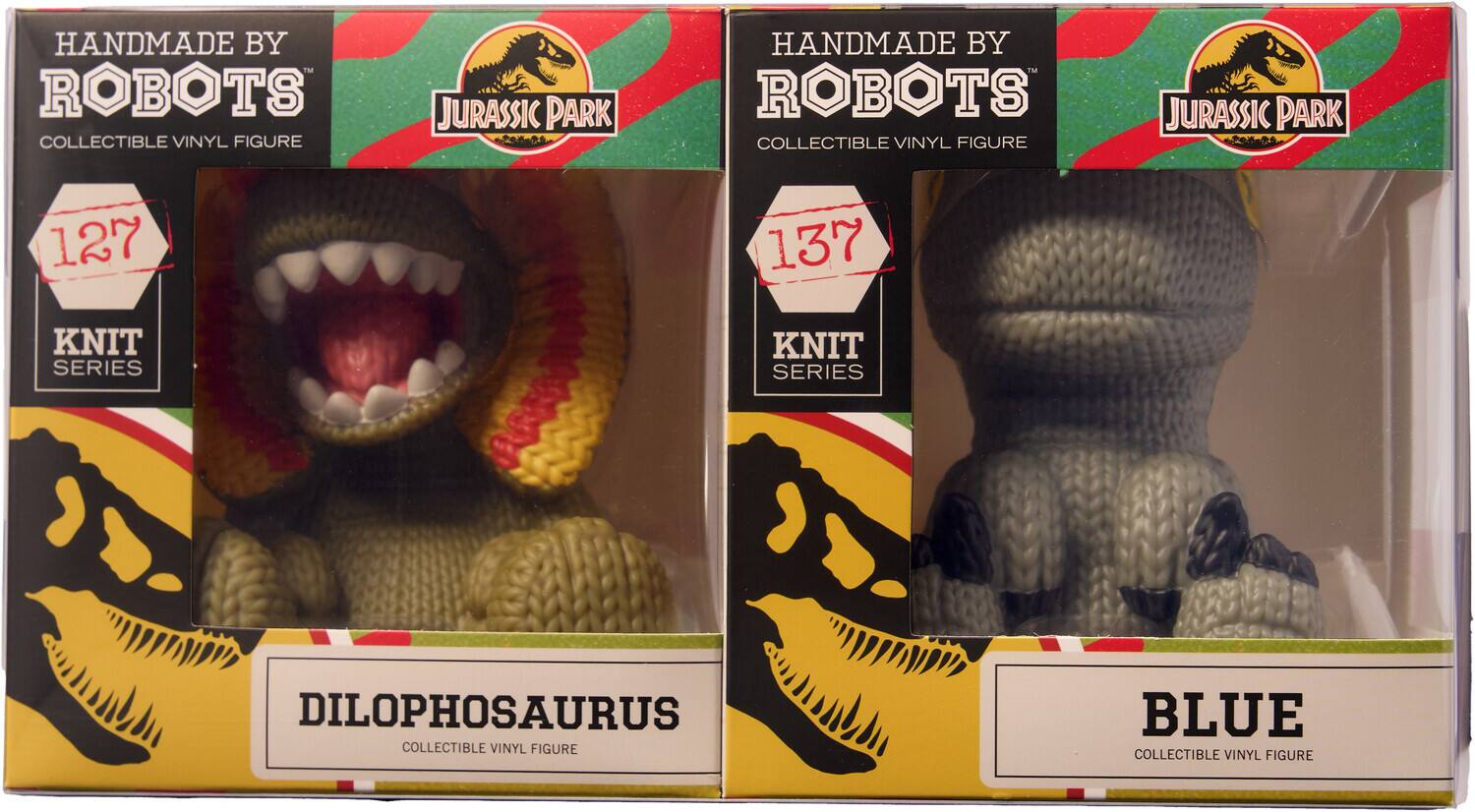 Handmade by Robots - Jurassic Park - Blue & Dilophosaurus 2-Pack - COLLECTIBLES - Multicolor