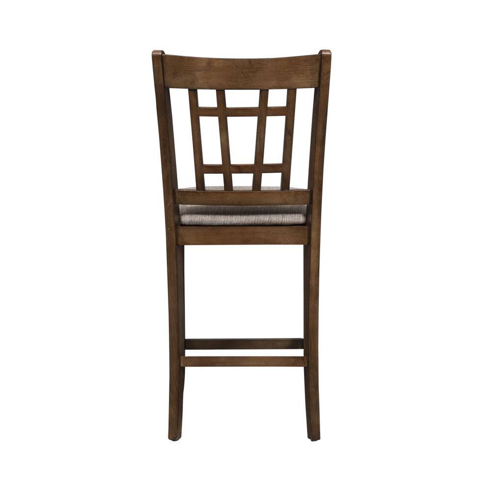 Back. Liberty Furniture Industries - Santa Rosa 24 Inch Lattice Back Counter Chair-Set of 2 in Antique Honey - Brown.