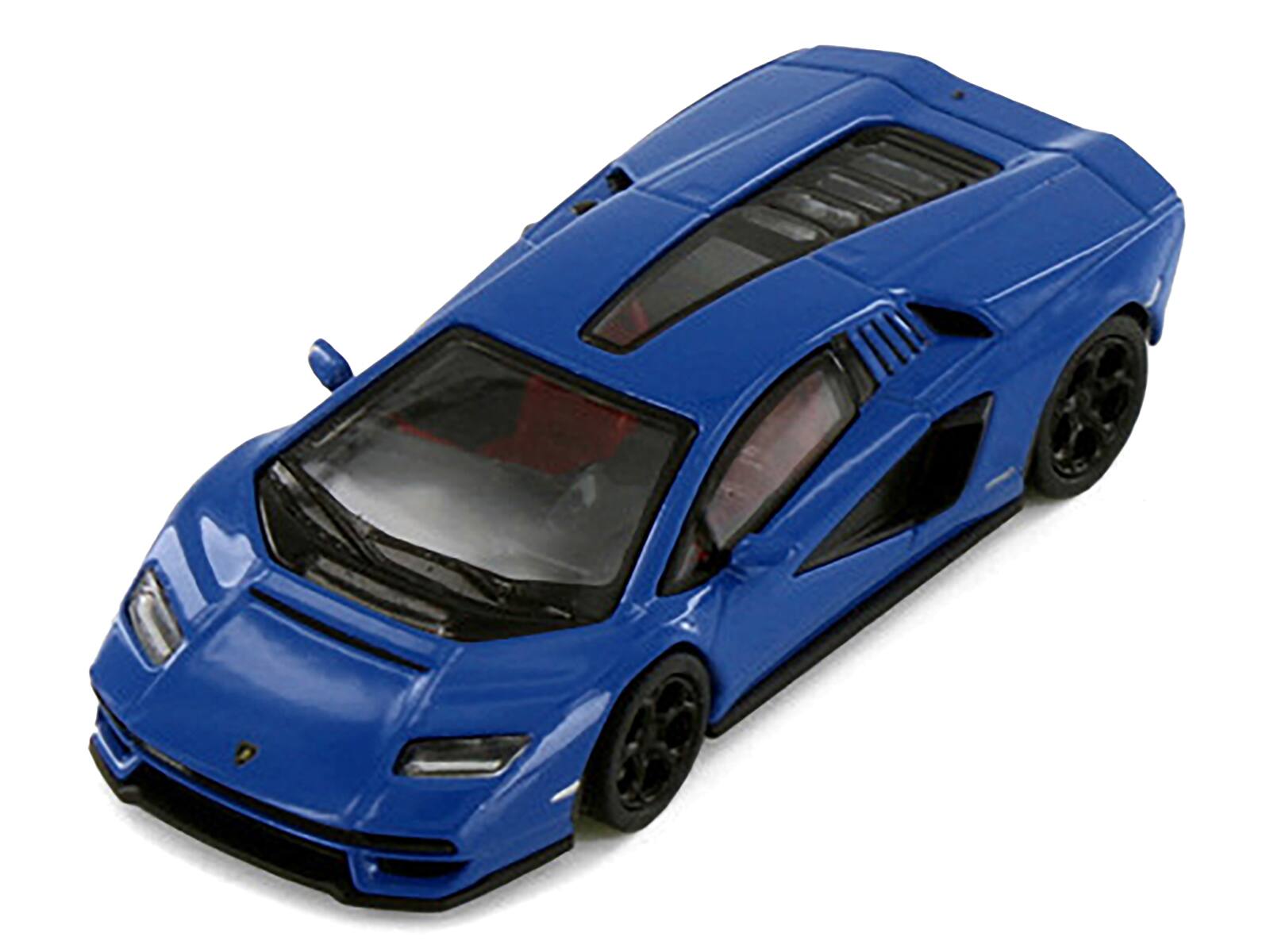 Alt View 2. PosterCars - Lamborghini Countach LPI 800-4 Blue "Hypercar League Collection" 1/64 Diecast Model Car by PosterCars.