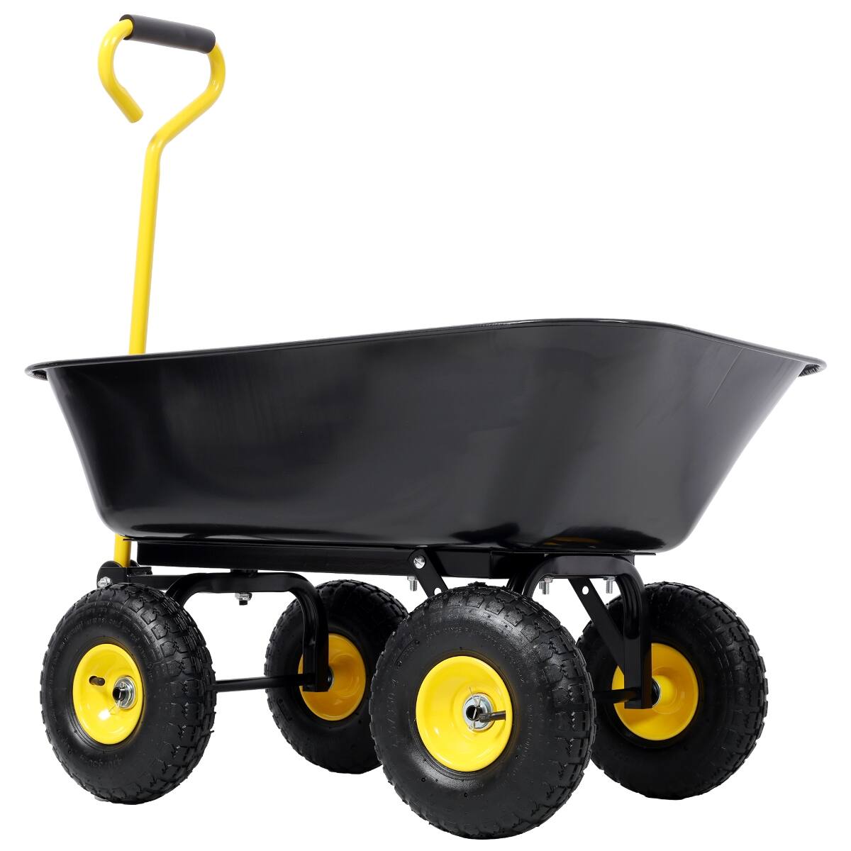 Alt View 7. Loheer - Loheer Metal Dumping Cart 600lb Garden Cart Utility Yard Cart Black.