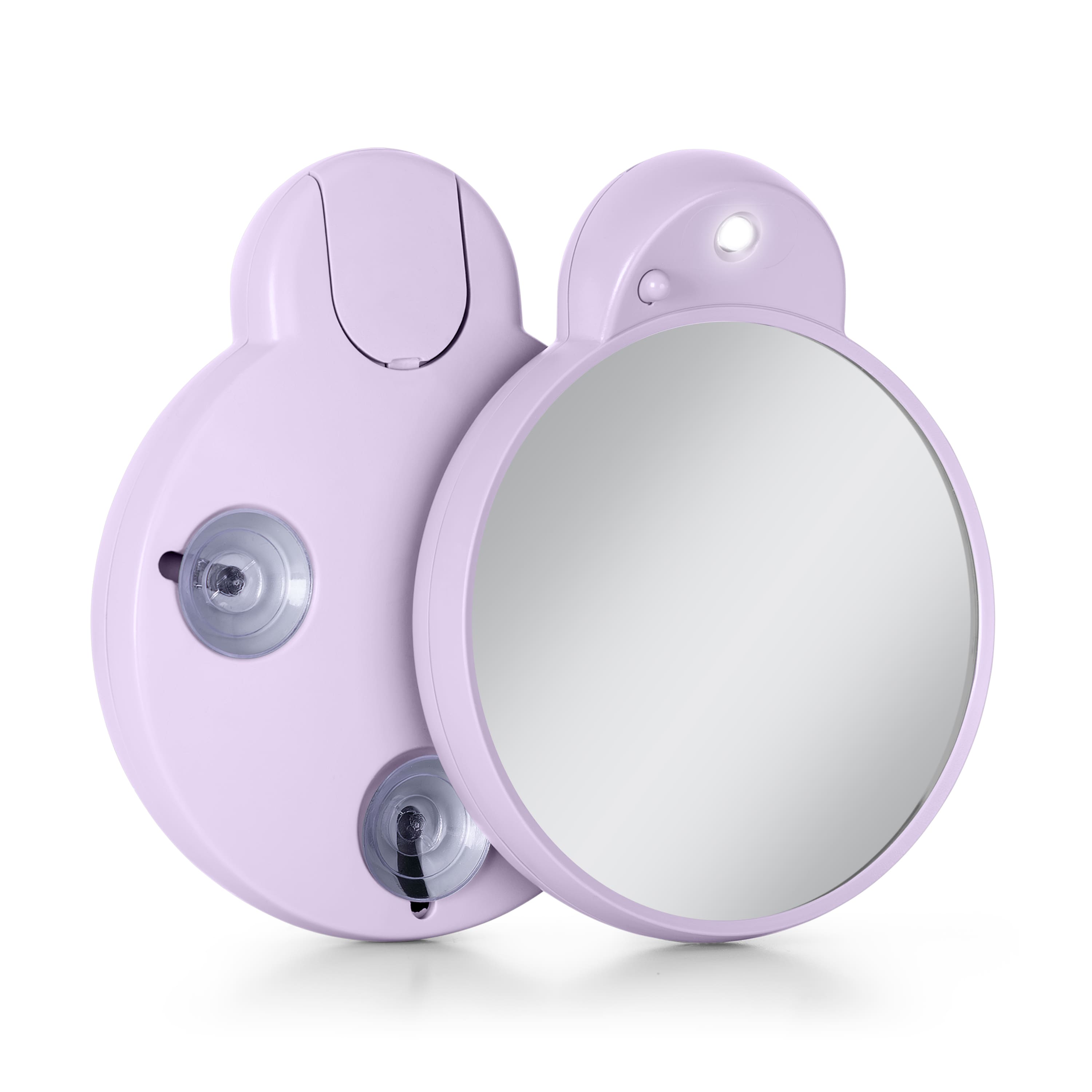 Zadro - LED Lighted Compact Mirror with 10X Magnification and Suction Cups for Easy Mounting - Lavender