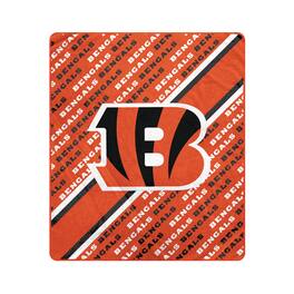 Pegasus - Cincinnati Bengals 60" x 70" Diagonal Lined Wordmark Ultra Soft Blanket - Multicolor