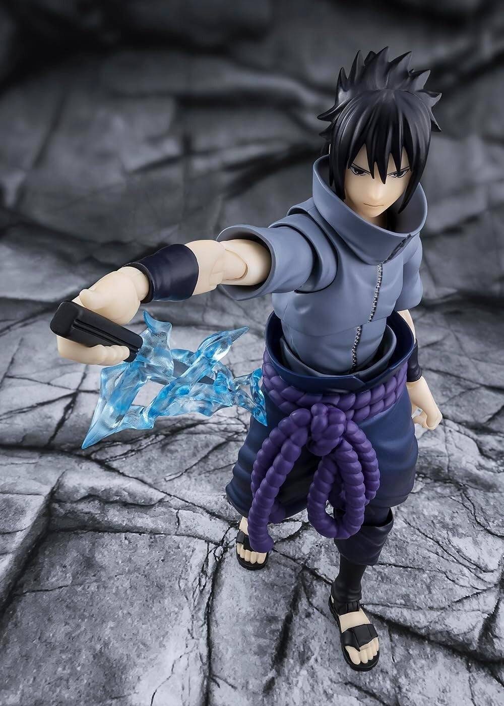 Alt View 5. PopMarket - Tamashii Nations - Naruto - S.H.Figuarts - Sasuke Uchiha Solitary Shinobi Action Figure   - COLLECTIBLES - Multicolor.