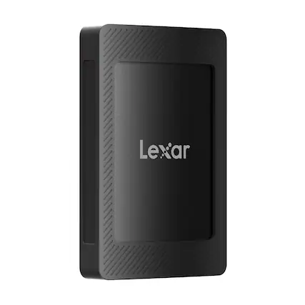 Front. Lexar - Lexar Lsl500m002t-rnbng Sl500 Portable Usb 3.2 Gen 2x2 Ssd With Magnetic Set (2 Tb) - Black.