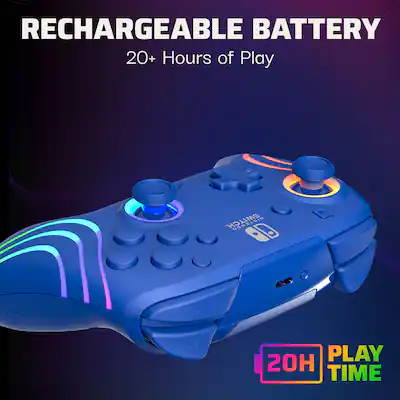 PDP Afterglow Wave Wireless RGB Gaming Controller for Nintendo