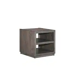 Liberty Furniture Industries - Modern Edge End Table for Living Room Contemporary - Brown - Caffe