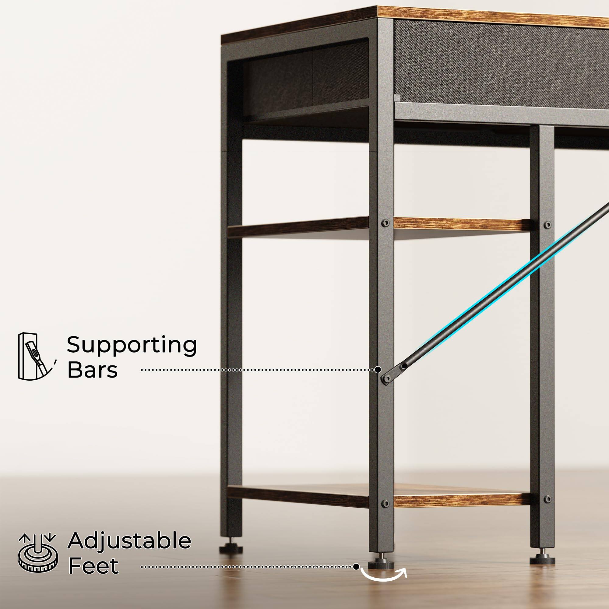 Supporting Bars  
Adjustable Feet