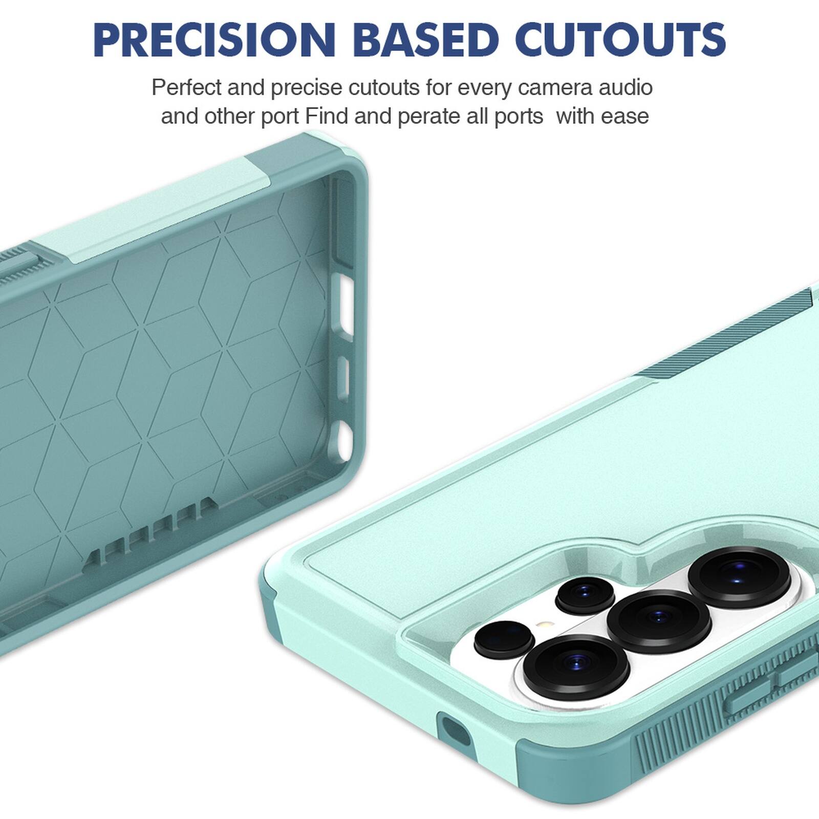 PRECISION BASED CUTOUTS  
Perfect and precise cutouts for every camera, audio, and other port. Find and operate all ports with ease.