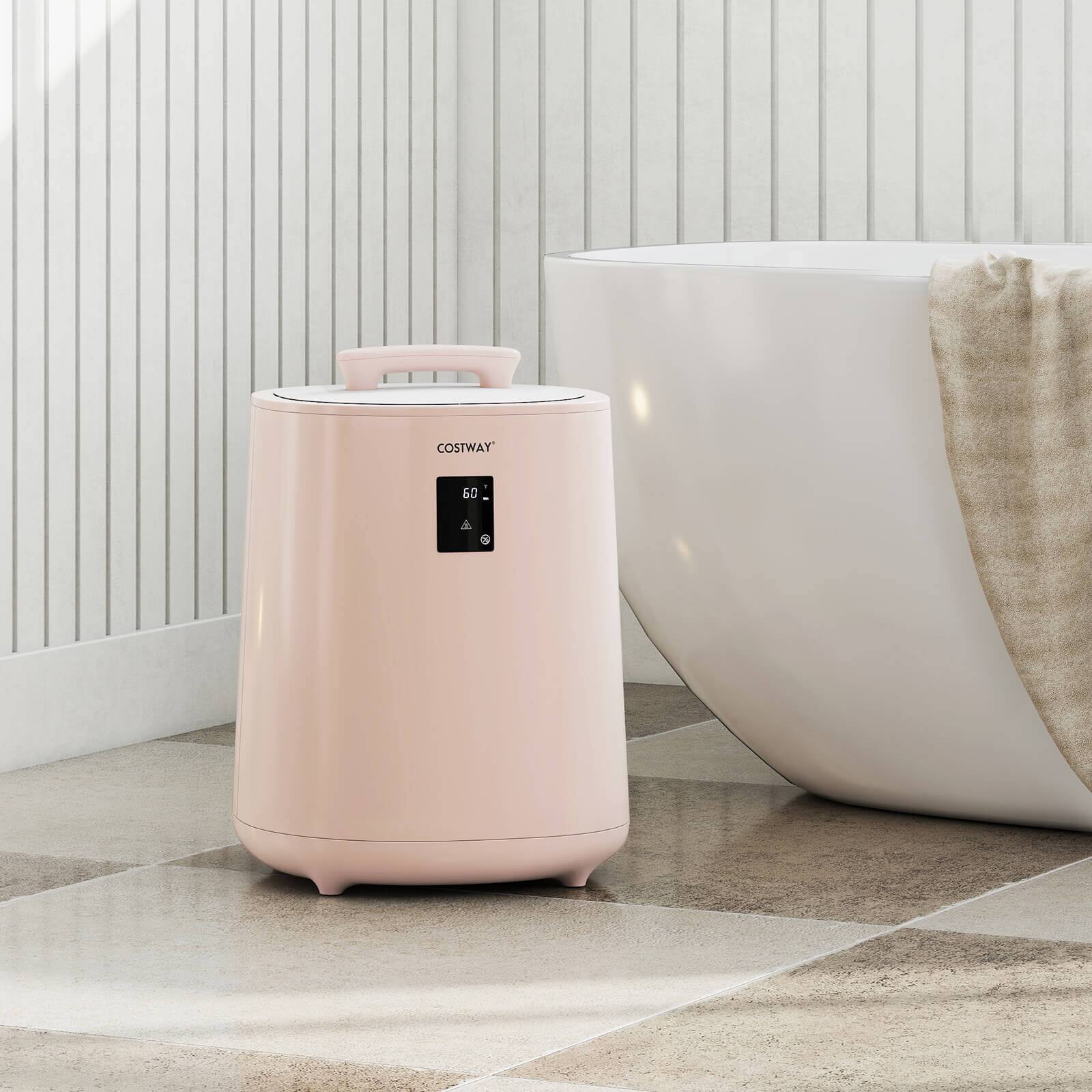 Alt View 3. Costway - Costway 18 L Towel Warmer for Bathroom Luxury Towel Heater with LED Display & Auto Shut off - Pink.