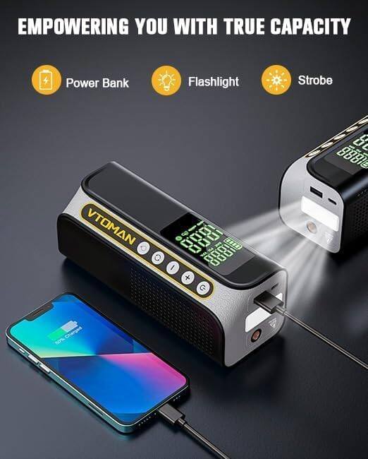 EMPOWERING YOU WITH TRUE CAPACITY

Power Bank Flashlight Strobe

VTOMAN

DL V 888% Charged 50%