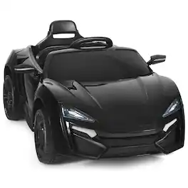 SlickBlue - 12V Electric Ride-On Vehicle with 2.4G Remote Control and LED Lights - Black