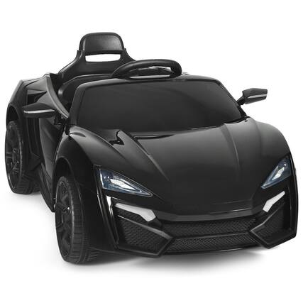 Front. SlickBlue - 12V Electric Ride-On Vehicle with 2.4G Remote Control and LED Lights - Black.