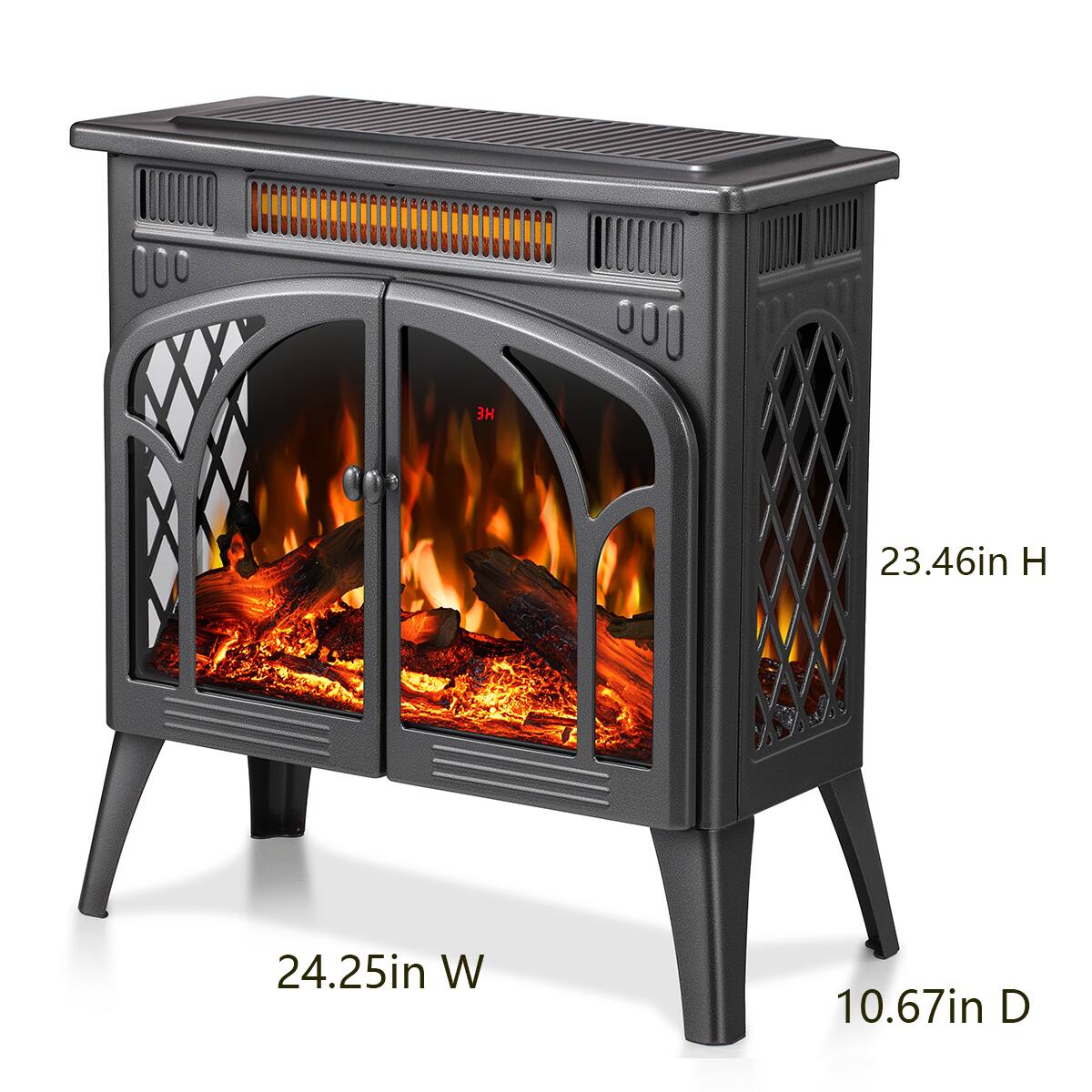 3H  
23.46in H  
24.25in W  
10.67in D