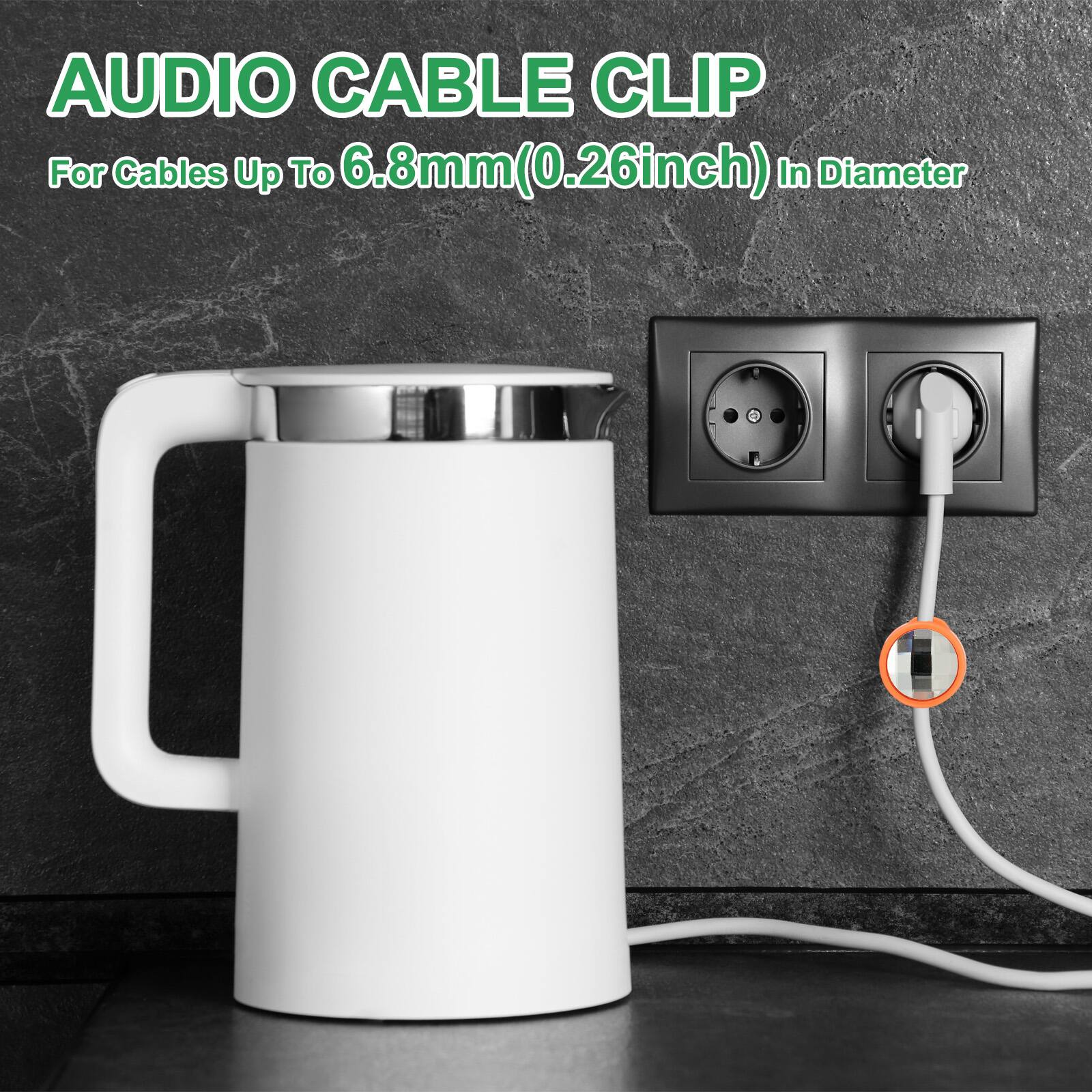 AUDIO CABLE CLIP  
For Cables Up To 6.8mm (0.26 inch) In Diameter