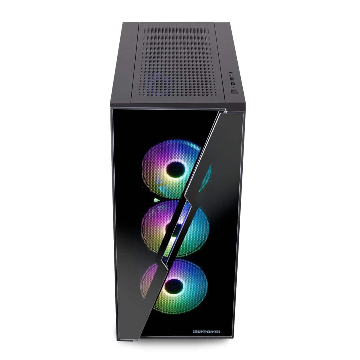 Alt View 2. iBUYPOWER - SlateHako2120i Gaming Desktop - Intel i7-12700 - 16GB DDR4 Memory - Intel Arc A750 8GB Graphics - 1TB HDD + 500GB SSD - Black.