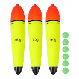 Unique Bargains - Fishing Slip Bobbers, EVA Foam Slip Floats with Beads, 2.1 oz Floatage & 3pcs - Fits Perch/Carp/Bass, Salt/Freshwater - Red