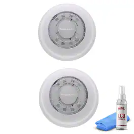 2-Pack Honeywell T87K1007 Heat Only Thermostat, 1 Pack - LCD Cleaner - White