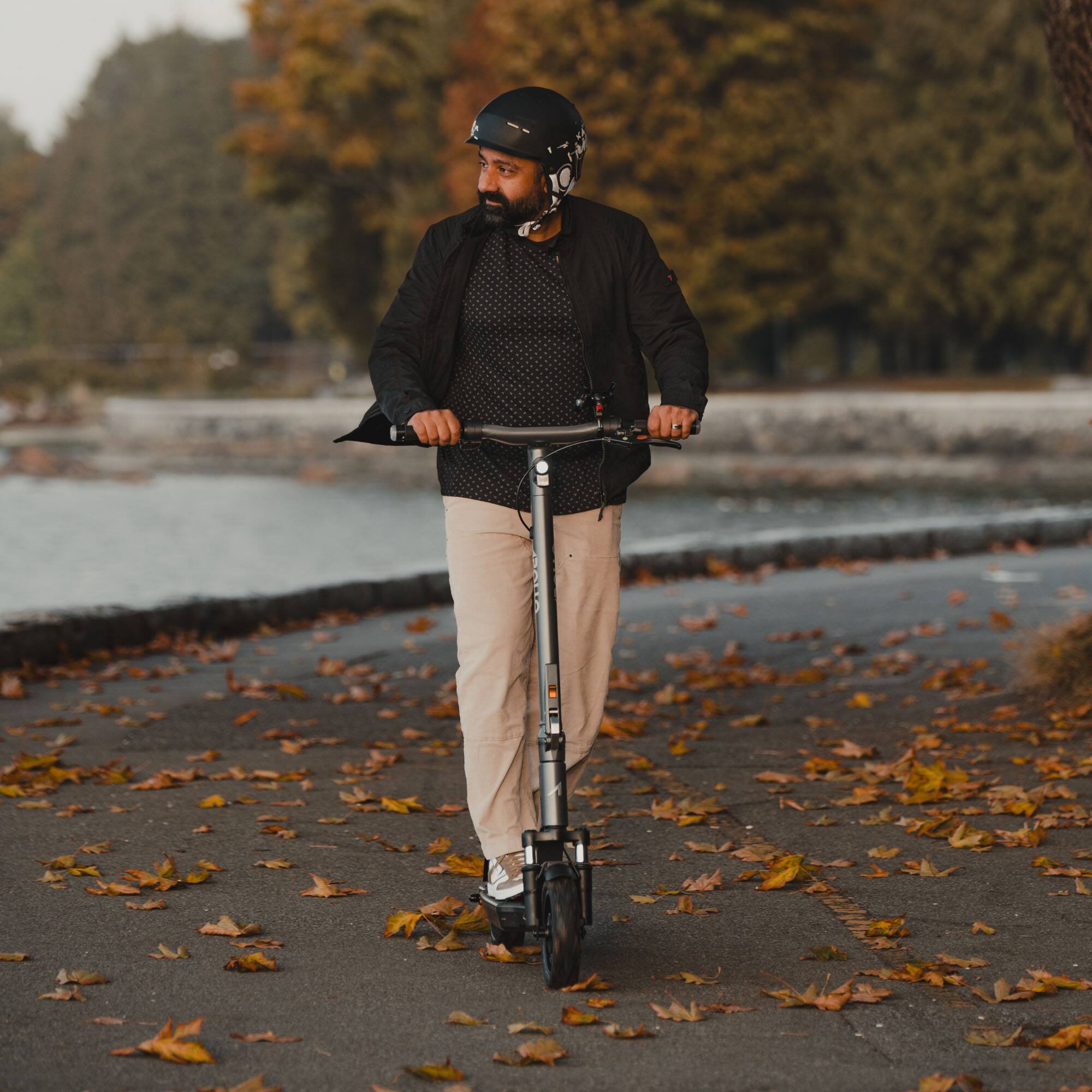 Alt View 18. Apollo - Air 2024 Premium Electric Scooter w/43 mi Max Range & 21 mph Max Speed - Space Gray.