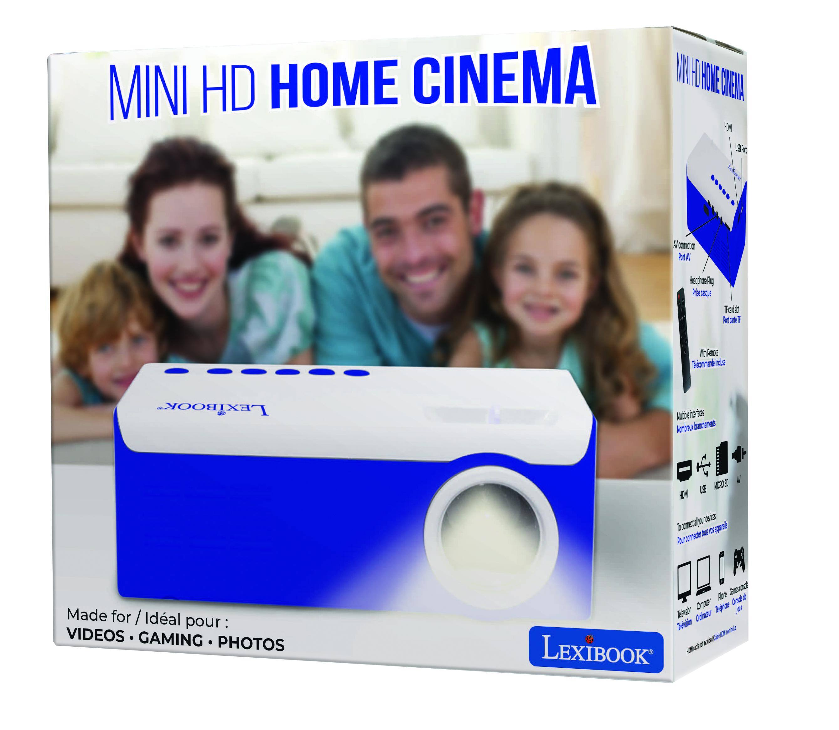 MINI HD HOME CINEMA

Made for / Idéal pour: VIDEOS • GAMING • PHOTOS

LEXIBOOK