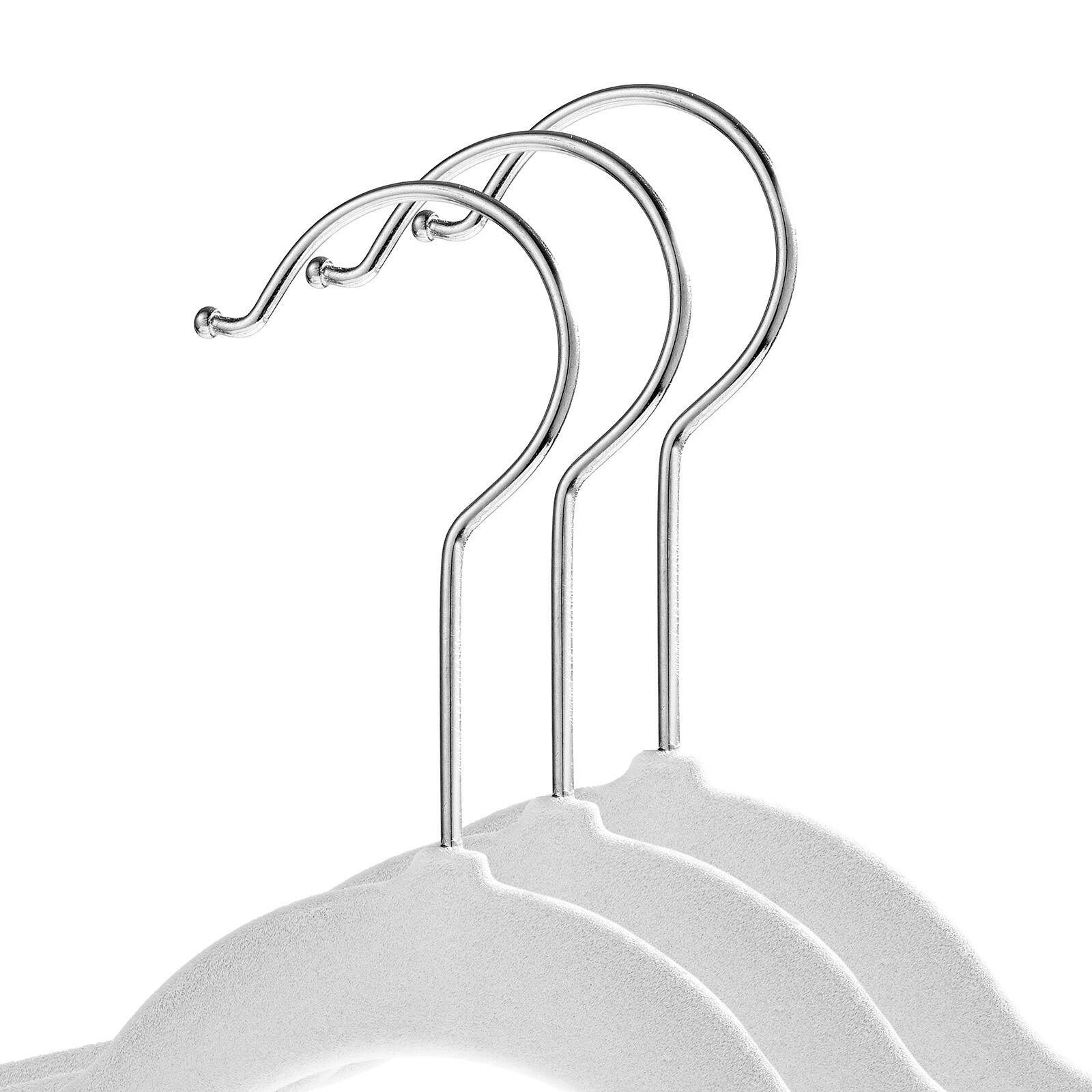 Alt View 1. Casafield - 100 Velvet Suit Hangers - Space Saving Non-Slip Clothes Hangers - Ivory.