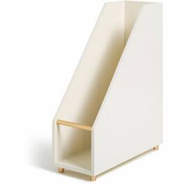 U Brands - Juliet Magazine Holder Pine Wood - White