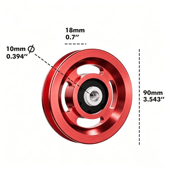 10mm 0.394"  
18mm 0.7"  
90mm 3.543"