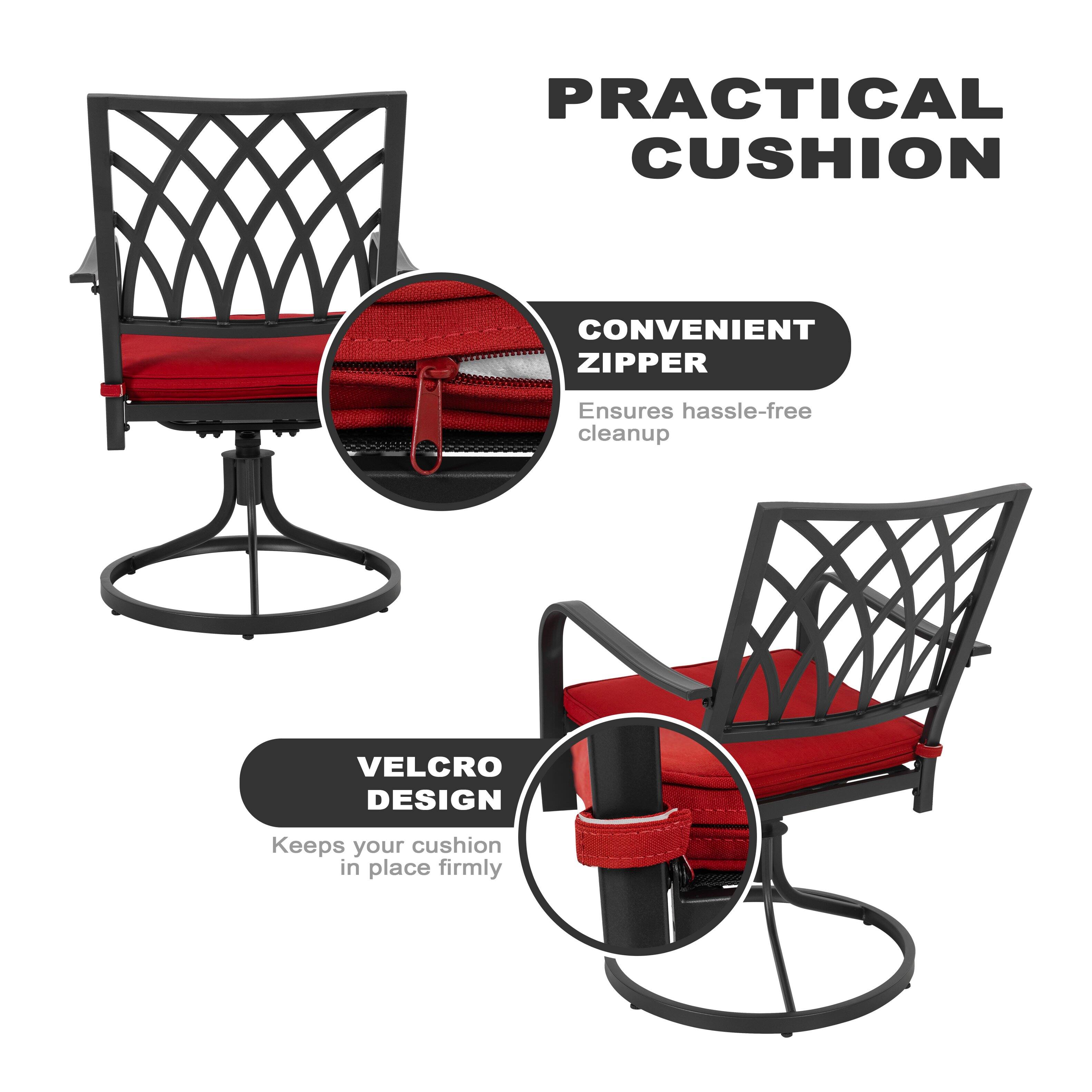 PRACTICAL CUSHION

CONVENIENT ZIPPER  
Ensures hassle-free cleanup

VELCRO DESIGN  
Keeps your cushion in place firmly