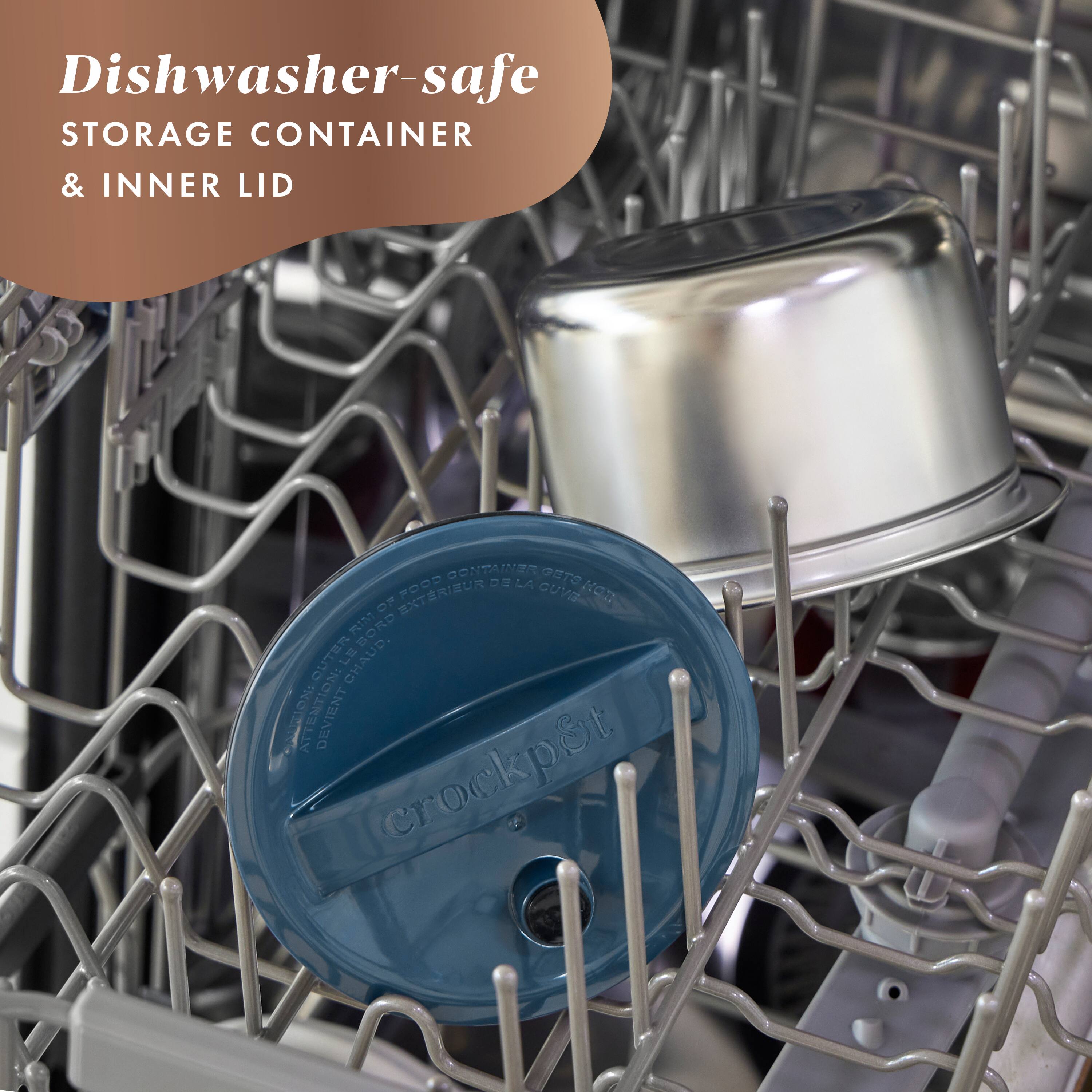 Dishwasher-safe STORAGE CONTAINER & INNER LID CENTAINER S POOD E LA EXTERIEUR cUvI  OP 71N7 BORD OUTER LE CHAUD, NO ST-NOUINEL DEVIENT A crockpot