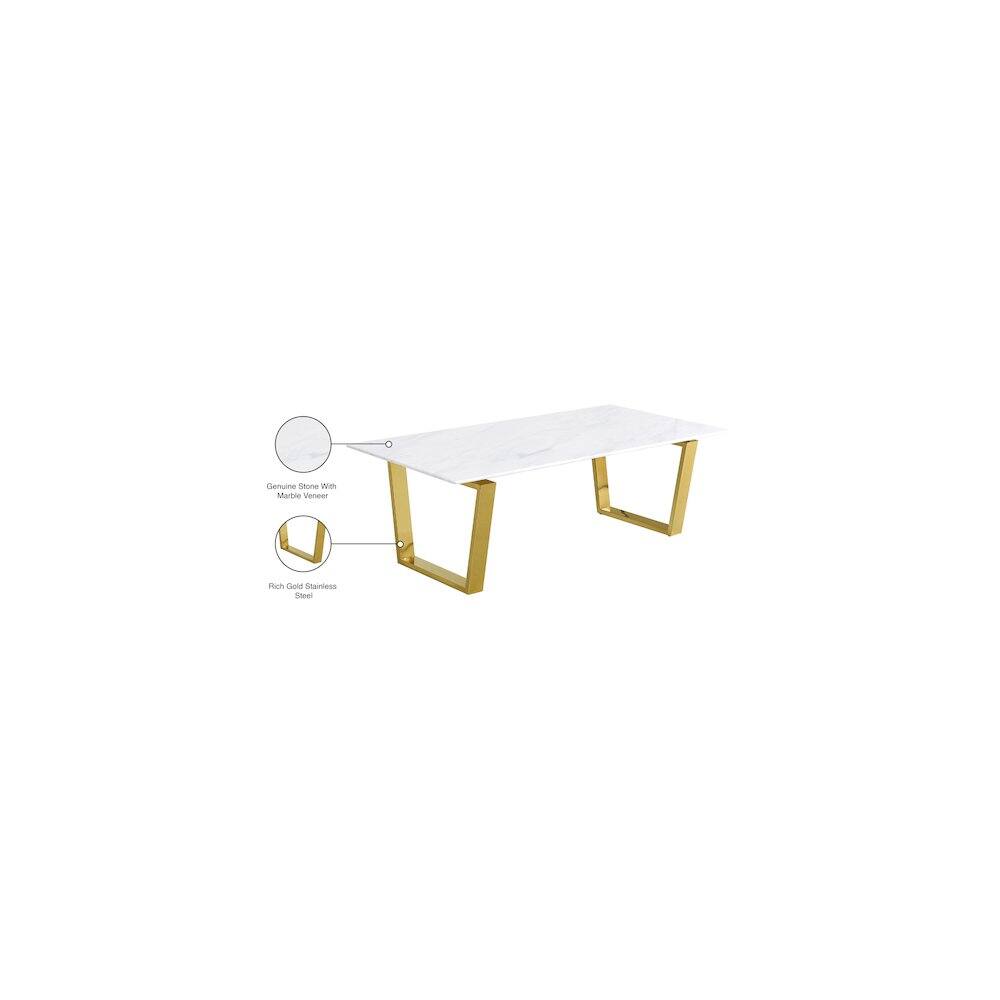 Genuine Marble Top  
Marble Veneer

Rich Gold Stainless Steel