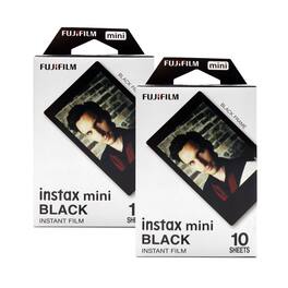 Fujifilm - Insta-Pack Mini Instant Film (Black, 10 Exposures) - 2 Pack